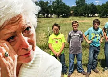 Woman Catches Boys in Her Backyard – Bursts into Tears When She Sees What They Have Done!